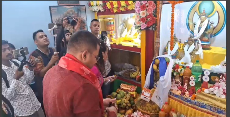 जैप 1 में बने गौतम बुद्ध के मंदिर में किया गया विशेष पूजा अर्चना